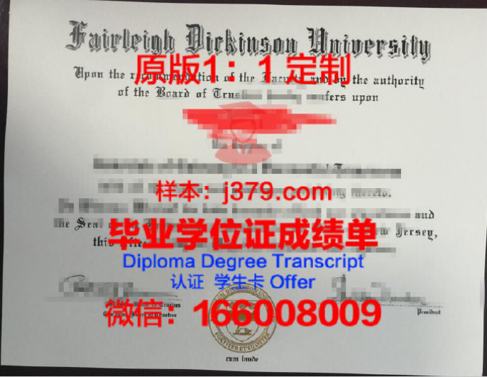 菲尔莱狄更斯大学毕业证diploma