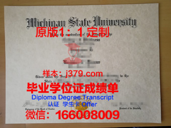 密歇根州立大学毕业证 Michigan State University diploma