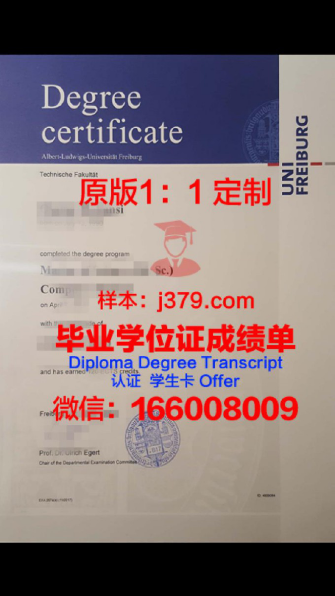 德国弗莱堡大学毕业证 Universit？t Freiburg diploma