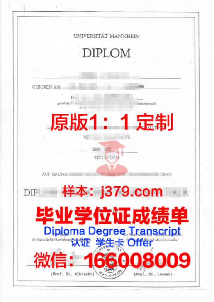 曼海姆应用技术大学毕业证学位文凭学历Diploma