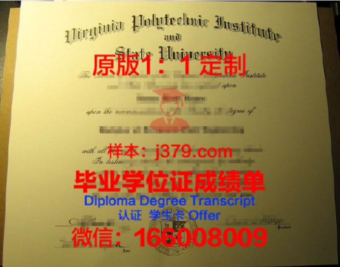 弗吉尼亚理工大学毕业证图片Virginia Tech Diploma