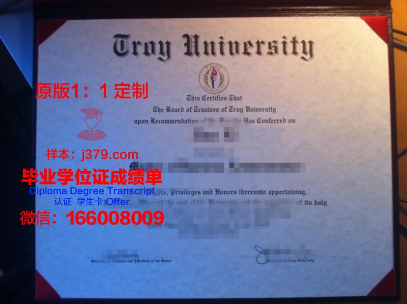 特洛伊大学多森分校毕业证图片Troy University Dothan Diploma