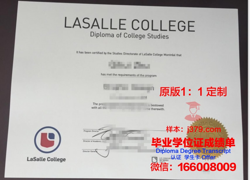 拉萨尔学院毕业证diploma